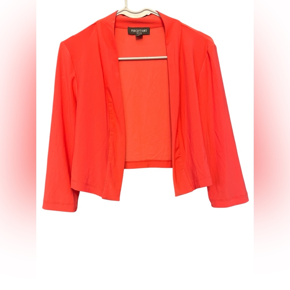 Perceptions Women's Vibrant Coral Jacket (only) Size 8P NWT